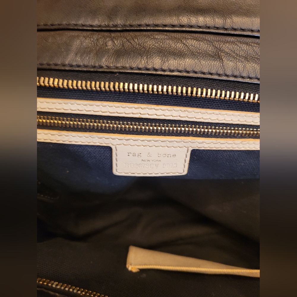 Rag & Bone Black Leather Shoulder Crossbody Bag - Picture 4 of 6